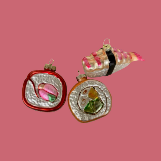 Store glas julekugler per stk